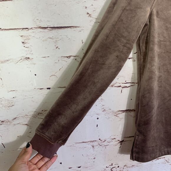 Boston Proper Velour Embellished Top Size XS Luxe Soft Velvety Studded Neckline - Picture 6 of 8